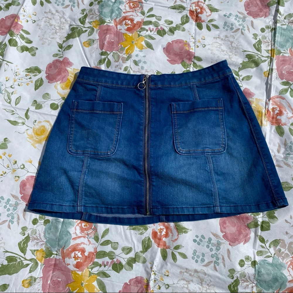Hollister A-line Denim Mini Skirt size 9